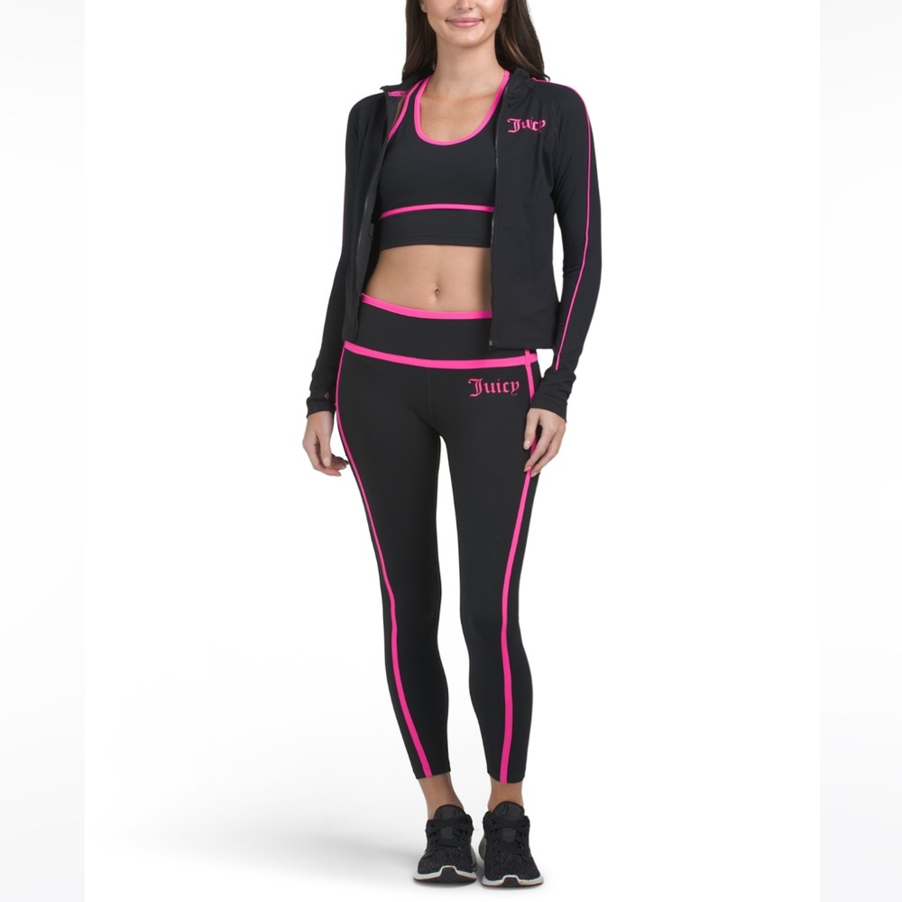 ๐ Contrast Piped High Waist Leggings Juicy Couture Medium NWT - Picture 12 of 12